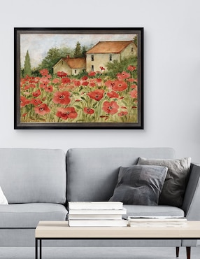 Cuadro decorativo Paisaje toscano de amapolas de Susan Winget técnica mixta Cuadros Jr