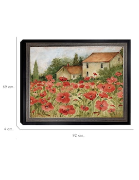 Cuadro decorativo Paisaje toscano de amapolas de Susan Winget técnica mixta Cuadros Jr