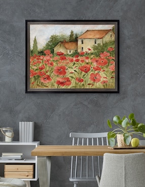 Cuadro decorativo Paisaje toscano de amapolas de Susan Winget técnica mixta Cuadros Jr