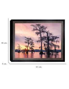 Cuadro decorativo Amanecer sobre el lago Palourde de Andy Crawford técnica mixta Cuadros Jr