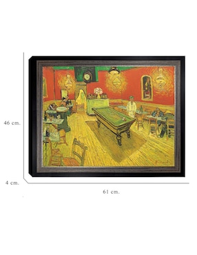 Cuadro decorativo Café nocturno con mesa de billar de Portfolio Arts Group técnica mixta Cuadros Jr