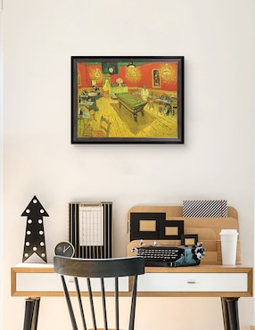 Cuadro decorativo Café nocturno con mesa de billar de Portfolio Arts Group técnica mixta Cuadros Jr