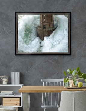 Cuadro decorativo Faros en la tormenta – La Jument de Jean Guichard técnica mixta Cuadros Jr