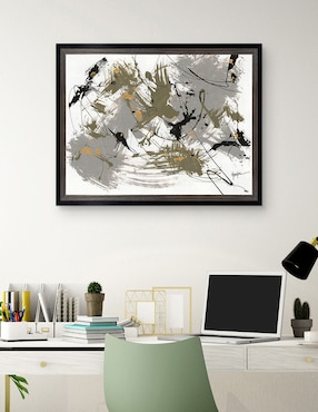 Cuadro decorativo Negro y dorado 1 de Dan Houston técnica mixta Cuadros Jr