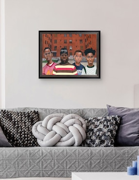 Cuadro decorativo Chicos del barrio – Hip hop de Manasseh Johnson técnica mixta Cuadros Jr