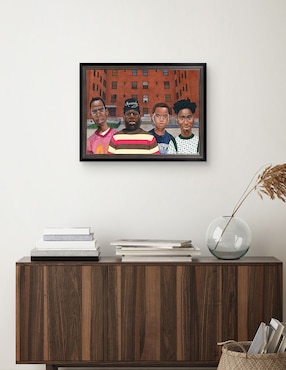Cuadro decorativo Chicos del barrio – Hip hop de Manasseh Johnson técnica mixta Cuadros Jr