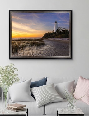 Cuadro decorativo Atardecer en el faro St Marks de Andy Crawford técnica mixta Cuadros Jr
