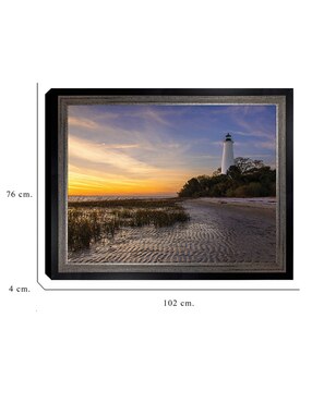 Cuadro decorativo Atardecer en el faro St Marks de Andy Crawford técnica mixta Cuadros Jr