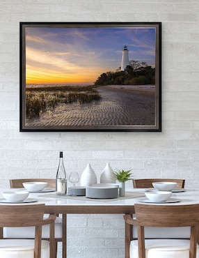 Cuadro decorativo Atardecer en el faro St Marks de Andy Crawford técnica mixta Cuadros Jr