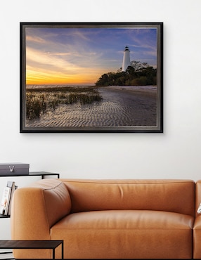 Cuadro decorativo Atardecer en el faro St Marks de Andy Crawford técnica mixta Cuadros Jr