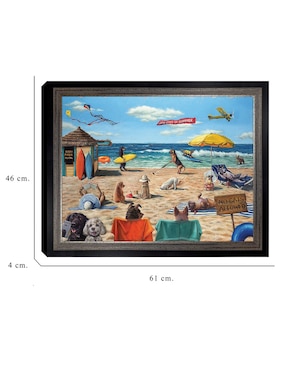 Cuadro decorativo Playa de perros de Lucia Heffernan técnica mixta Cuadros Jr
