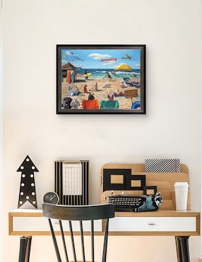Cuadro decorativo Playa de perros de Lucia Heffernan técnica mixta Cuadros Jr