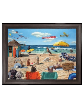Cuadro decorativo Playa de perros de Lucia Heffernan técnica mixta Cuadros Jr
