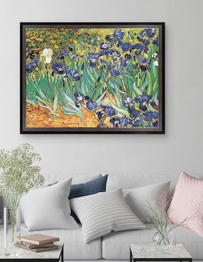 Cuadro decorativo Van Gogh – Jardín de iris de Portfolio Arts Group técnica mixta Cuadros Jr