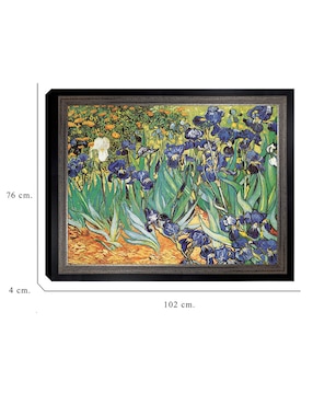 Cuadro decorativo Van Gogh – Jardín de iris de Portfolio Arts Group técnica mixta Cuadros Jr