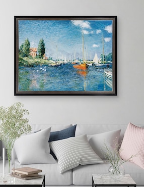 Cuadro decorativo Monet – Barcos rojos en Argenteuil de Portfolio Arts Group técnica mixta Cuadros Jr
