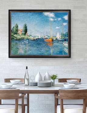 Cuadro decorativo Monet – Barcos rojos en Argenteuil de Portfolio Arts Group técnica mixta Cuadros Jr
