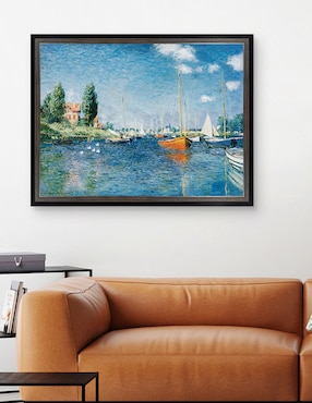 Cuadro decorativo Monet – Barcos rojos en Argenteuil de Portfolio Arts Group técnica mixta Cuadros Jr