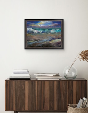 Cuadro decorativo Ondas a la luz de la luna de Michael Creese técnica mixta Cuadros Jr