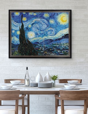 Cuadro decorativo La noche estrellada (1889 de Vincent Van Gogh técnica mixta Cuadros Jr
