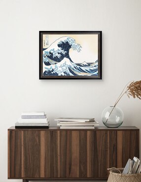 Cuadro decorativo Hokusai – La gran ola de Portfolio Arts Group técnica mixta Cuadros Jr