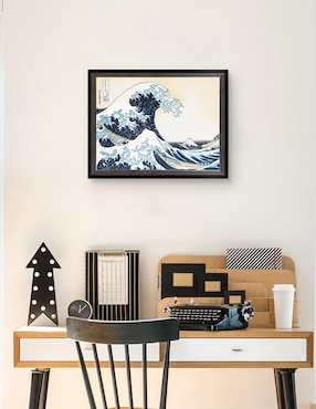 Cuadro decorativo Hokusai – La gran ola de Portfolio Arts Group técnica mixta Cuadros Jr