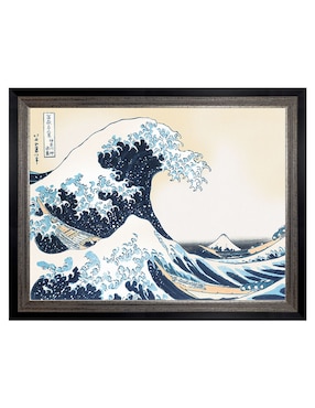 Cuadro decorativo Hokusai – La gran ola de Portfolio Arts Group técnica mixta Cuadros Jr