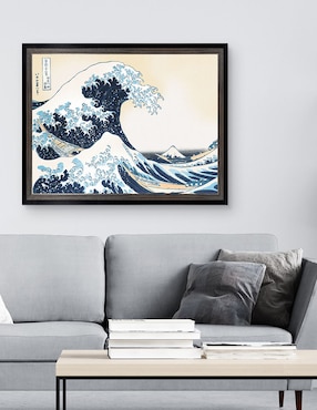 Cuadro decorativo Hokusai – La gran ola de Portfolio Arts Group técnica mixta Cuadros Jr