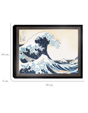 Cuadro decorativo Hokusai – La gran ola de Portfolio Arts Group técnica mixta Cuadros Jr
