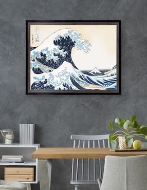 Cuadro decorativo Hokusai – La gran ola de Portfolio Arts Group técnica mixta Cuadros Jr