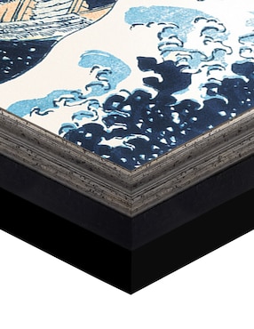 Cuadro decorativo Hokusai – La gran ola de Portfolio Arts Group técnica mixta Cuadros Jr