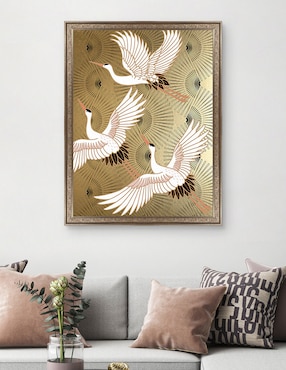 Cuadro decorativo Grulla joya japonesa de Nikki Chu técnica mixta Cuadros Jr
