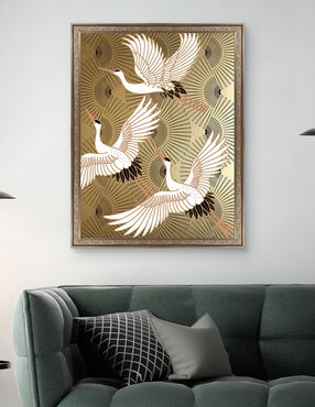 Cuadro decorativo Grulla joya japonesa de Nikki Chu técnica mixta Cuadros Jr