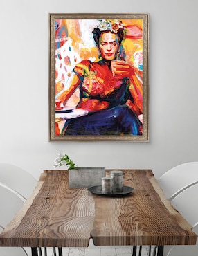 Cuadro decorativo Frida en pausa de café de Willowbrook Fine Art técnica mixta Cuadros Jr