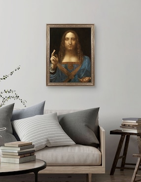 Cuadro decorativo Salvador del mundo de Leonardo Da Vinci técnica mixta Cuadros Jr