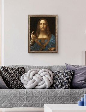 Cuadro decorativo Salvador del mundo de Leonardo Da Vinci técnica mixta Cuadros Jr