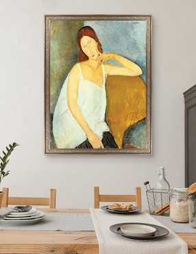Cuadro decorativo Jeanne Hébuterne (1898-1920) arte mural de Amedeo Modigliani técnica mixta Cuadros Jr
