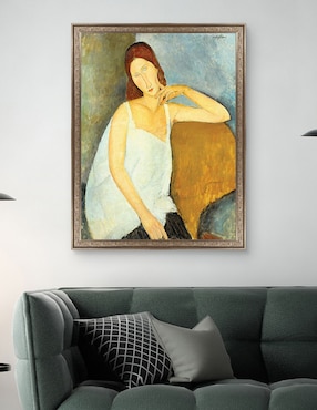 Cuadro decorativo Jeanne Hébuterne (1898-1920) arte mural de Amedeo Modigliani técnica mixta Cuadros Jr