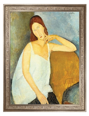 Cuadro decorativo Jeanne Hébuterne (1898-1920) arte mural de Amedeo Modigliani técnica mixta Cuadros Jr