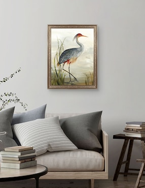 Cuadro decorativo Garza gris de Aimee Wilson técnica mixta Cuadros Jr