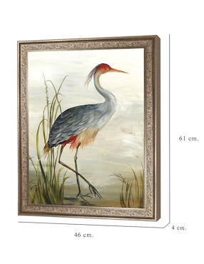 Cuadro decorativo Garza gris de Aimee Wilson técnica mixta Cuadros Jr