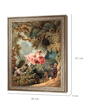 Cuadro decorativo Columpio en jardín francés de Vintage Images técnica mixta Cuadros Jr