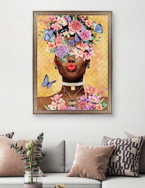 Cuadro decorativo Beso de dama mariposa de Willow Brook Fine Art técnica mixta Cuadros Jr