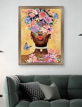 Cuadro decorativo Beso de dama mariposa de Willow Brook Fine Art técnica mixta Cuadros Jr