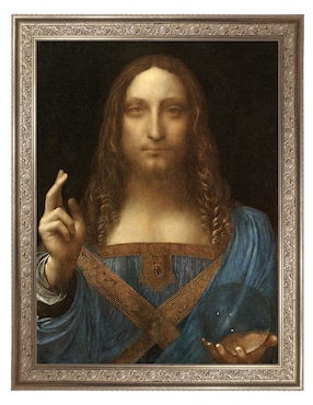 Cuadro decorativo Salvador del mundo de Leonardo Da Vinci técnica mixta Cuadros Jr