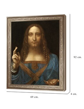 Cuadro decorativo Salvador del mundo de Leonardo Da Vinci técnica mixta Cuadros Jr