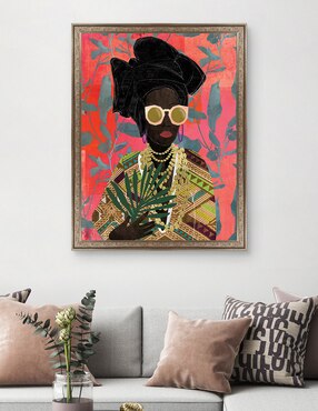 Cuadro decorativo Mujer moderna con turbante de Nikki Chu técnica mixta Cuadros Jr
