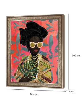 Cuadro decorativo Mujer moderna con turbante de Nikki Chu técnica mixta Cuadros Jr