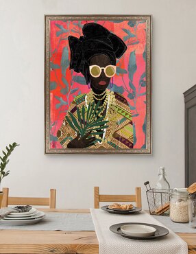 Cuadro decorativo Mujer moderna con turbante de Nikki Chu técnica mixta Cuadros Jr