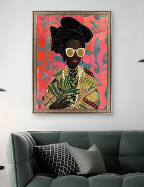 Cuadro decorativo Mujer moderna con turbante de Nikki Chu técnica mixta Cuadros Jr